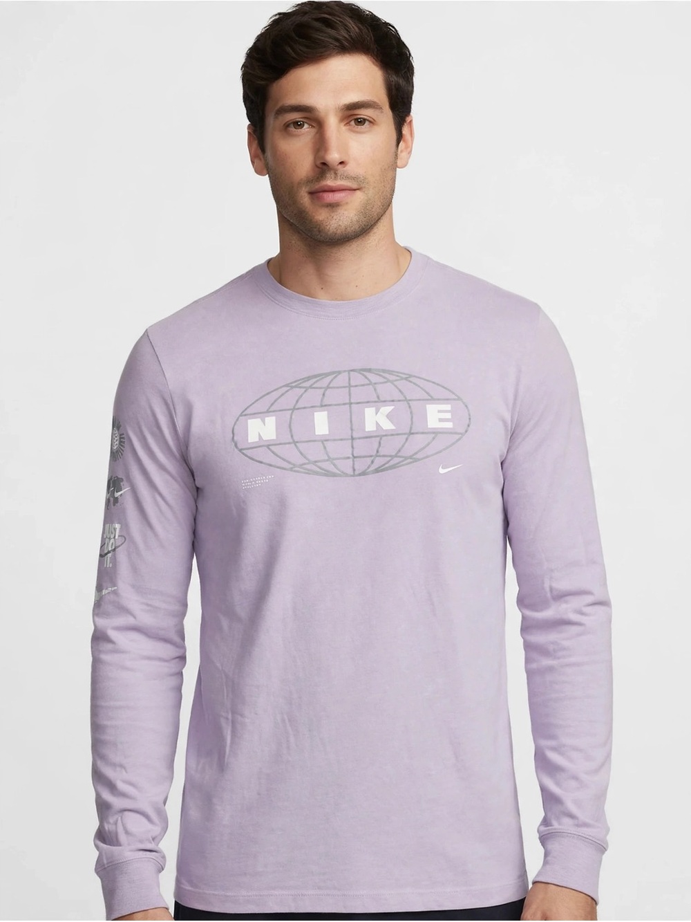 Nike Men’s Long-Sleeve Graphic Tee - Lavender
